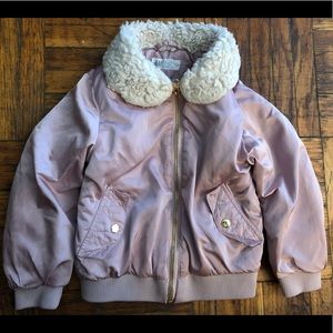 H&M Pink Bomber Jacket - size 3/4